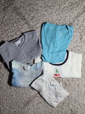 Women’s Medium Basic Tee Bundle 5pc Soft Casual Tops (Reebok, Everly + More)